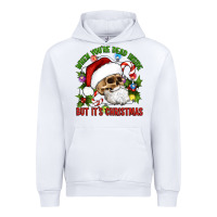 White When You're Dead Inside But It's Christmas Hippie Skeleton Santa Urban Hoodie - Artiststas