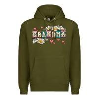 Army Green daisy grandma Premium Hoodie - AdoDesignShop