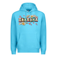 Ocean Blue daisy grandma Premium Hoodie - AdoDesignShop