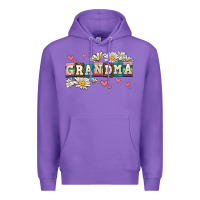 Purple daisy grandma Premium Hoodie - AdoDesignShop