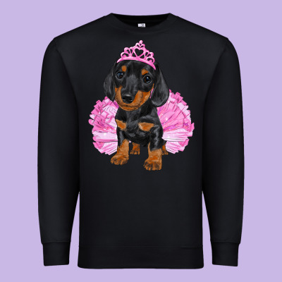 Premium Sweatshirt balerina dachshund with tutu