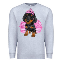 Heather Grey balerina dachshund with tutu Premium Sweatshirt - RanaPortraitStore