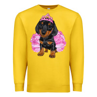 Lemon balerina dachshund with tutu Premium Sweatshirt - RanaPortraitStore