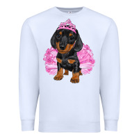 White balerina dachshund with tutu Premium Sweatshirt - RanaPortraitStore