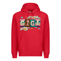 Red daisy gıgı Premium Hoodie - AdoDesignShop