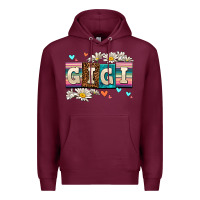 Burgundy daisy gıgı Premium Hoodie - AdoDesignShop