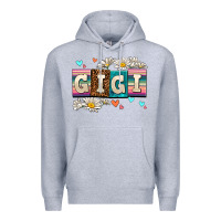 Heather Grey daisy gıgı Premium Hoodie - AdoDesignShop