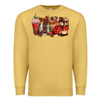 Antique Gold hot chocolate coffee cups Premium Sweatshirt - Zillion Design Studio