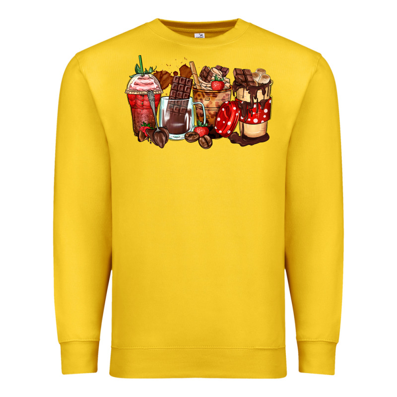 Hot Chocolate Coffee Cups Premium Sweatshirt by Zillion Design Studio | Teevron