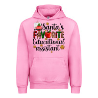Fuchsia Pink santa's favorite educational assistant Urban Hoodie - AdoDesignShop