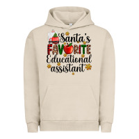 Pigment French Oak santa's favorite educational assistant Urban Hoodie - AdoDesignShop