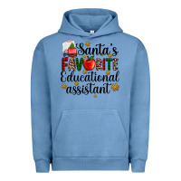 Pigment Pebble Blue santa's favorite educational assistant Urban Hoodie - AdoDesignShop