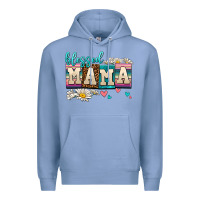 Colony Blue daisy blessed mama Premium Hoodie - AdoDesignShop