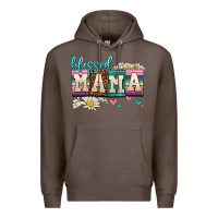 Coffee daisy blessed mama Premium Hoodie - AdoDesignShop