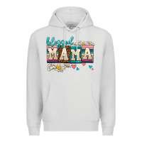 Dove Grey daisy blessed mama Premium Hoodie - AdoDesignShop