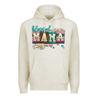 Oatmeal Heather daisy blessed mama Premium Hoodie - AdoDesignShop