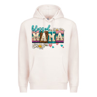 Pale Pink daisy blessed mama Premium Hoodie - AdoDesignShop