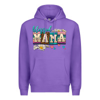 Purple daisy blessed mama Premium Hoodie - AdoDesignShop