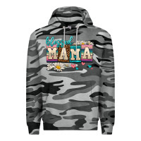 Slate Camo daisy blessed mama Premium Hoodie - AdoDesignShop