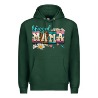 Sports Green daisy blessed mama Premium Hoodie - AdoDesignShop