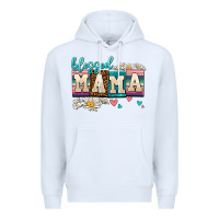 White daisy blessed mama Premium Hoodie - AdoDesignShop