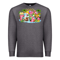 Charcoal Heather beach summer coffee cups Premium Sweatshirt - Zillion Design Studio