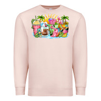 Pale Pink beach summer coffee cups Premium Sweatshirt - Zillion Design Studio