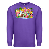 Purple beach summer coffee cups Premium Sweatshirt - Zillion Design Studio