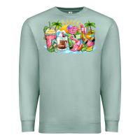 Seafoam beach summer coffee cups Premium Sweatshirt - Zillion Design Studio