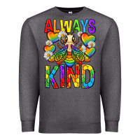 Charcoal Heather always bee kind pride lgbtq Premium Sweatshirt - texasbilliewilder