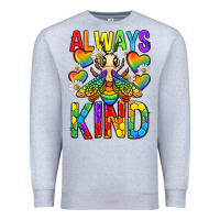 Heather Grey always bee kind pride lgbtq Premium Sweatshirt - texasbilliewilder