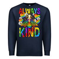 Navy always bee kind pride lgbtq Premium Sweatshirt - texasbilliewilder
