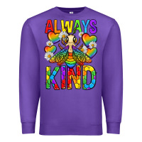 Purple always bee kind pride lgbtq Premium Sweatshirt - texasbilliewilder