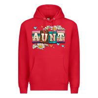 Red daisy aunt Premium Hoodie - AdoDesignShop