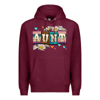 Burgundy daisy aunt Premium Hoodie - AdoDesignShop