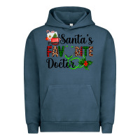 Pigment Midnight Navy santa's favorite doctor Urban Hoodie - AdoDesignShop