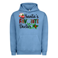 Pigment Pebble Blue santa's favorite doctor Urban Hoodie - AdoDesignShop