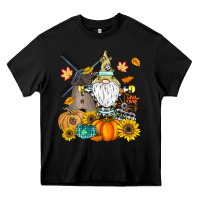 Black Happy Fall Heavy Core Tee - CowhideDigitalArt