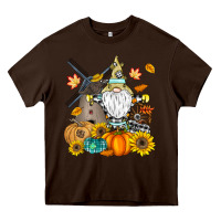 Chocolate Brown Happy Fall Heavy Core Tee - CowhideDigitalArt