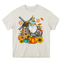 Cream Happy Fall Heavy Core Tee - CowhideDigitalArt