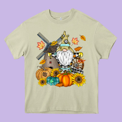 Happy Fall Heavy Core Tee Designed By Cowhidedigitalart