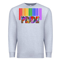 Heather Grey barcode pride Premium Sweatshirt - texasbilliewilder