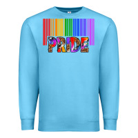 Ocean Blue barcode pride Premium Sweatshirt - texasbilliewilder