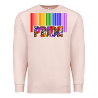 Pale Pink barcode pride Premium Sweatshirt - texasbilliewilder