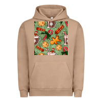 Pigment Burro christmas hot chocolate and cookies seamless pattern Urban Hoodie - BundleAndBundleShop