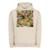 Pigment French Oak christmas hot chocolate and cookies seamless pattern Urban Hoodie - BundleAndBundleShop