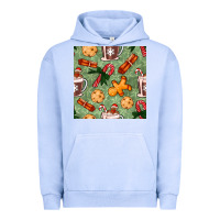Pigment Grape Ice christmas hot chocolate and cookies seamless pattern Urban Hoodie - BundleAndBundleShop