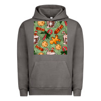 Pigment Tornado christmas hot chocolate and cookies seamless pattern Urban Hoodie - BundleAndBundleShop