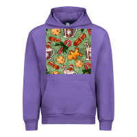 Tulip christmas hot chocolate and cookies seamless pattern Urban Hoodie - BundleAndBundleShop