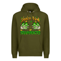 Army Green shake your shamrocks Premium Hoodie - Artiststas